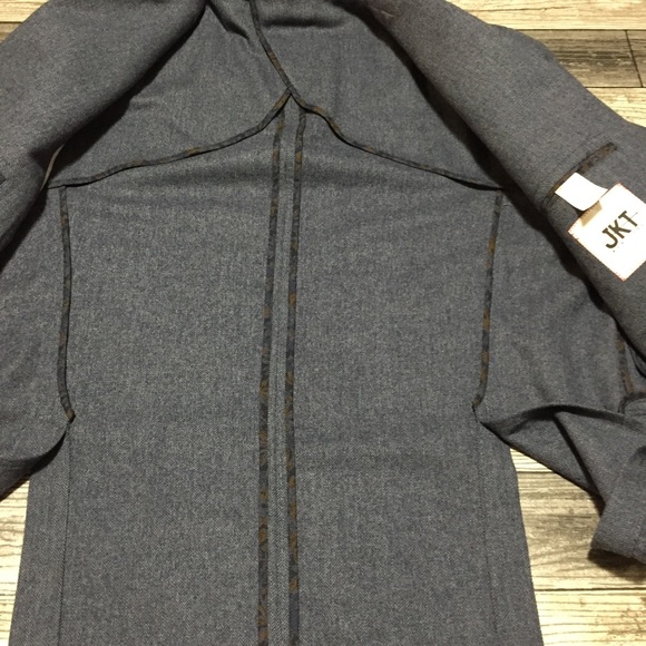 JKT New York Herringbone Wool Blend Blazer Men’s 44R Blue 2 Button - Picture 10 of 10